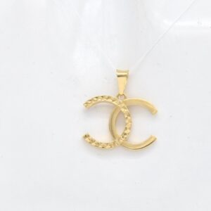 18K Double C Pendant — 19mm x 19mm