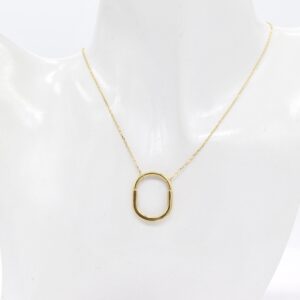 18K Lock Necklace 17"