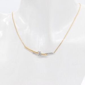 18K Ribbon Necklace 16.5 -18.5"