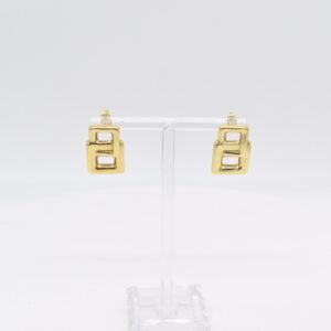 18K Interlocking Square Stud Earrings
