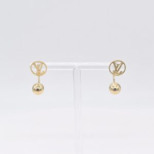 18K LV and Ball Drop Screw Earrings