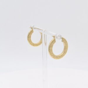18K Fendi Hoop Earrings 23mm