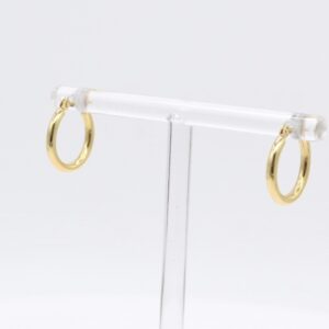 18K Classic 2mm Tube Hoop Earrings