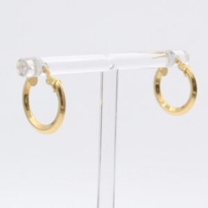 18K Flat-Edged Hoop Earrings