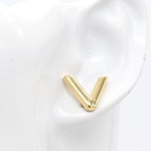 18K V-Shape Stud Earrings