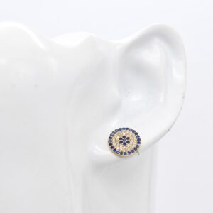 21K Evil Eye Protection Stud Earrings
