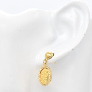 24K & 21K Oval Drop Earrings