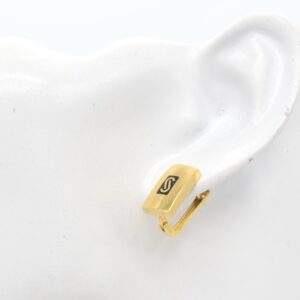 21K Monaco Rectangular Clip Earrings