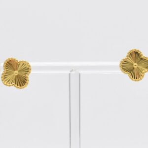 21K Clover Stud Earrings