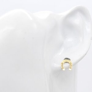 18K Horseshoe Lucky Stud Earrings