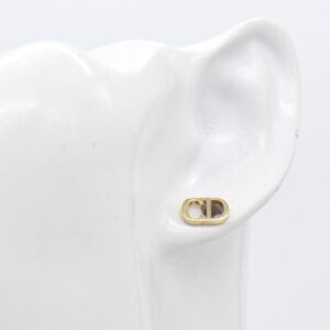 18K Interlocking CD Initial Stud Earrings