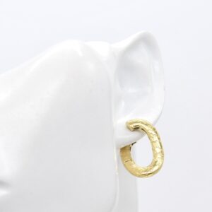 18K Oval Hoop Earrings (26mm)