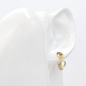 18K Open-Link Huggie Hoop Earrings (14mm)