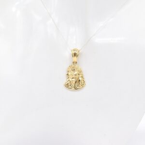 18K Sculptural Jesus Piece Pendant (30mm)