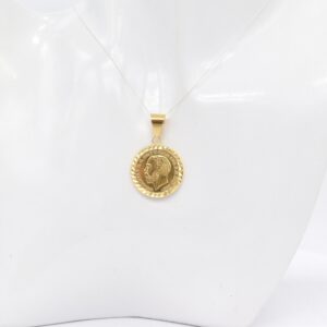 21K Saint George & Dragon Sovereign Coin Pendant