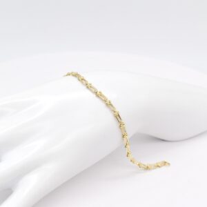 18K Slim, Flat Hardware Bracelet