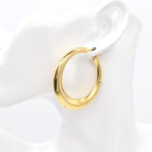 18K Filled Crescent Hoop Earrings