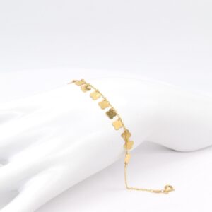 18K Clover Dangling Bracelet