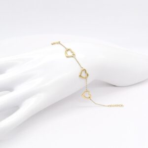 18K Open-Heart Station Bracelet
