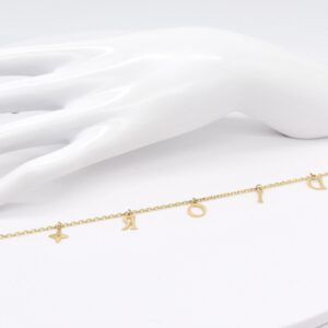 18K R.O.I.D. Stationed Dangling Bracelet