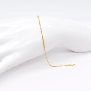 18K Wheat Chain Bracelet (7.5")