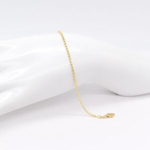 18K Dainty Bead Chain Bracelet (7.5" / 19cm)