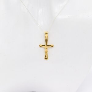 21K Yellow Gold Crucifix Cross Pendant