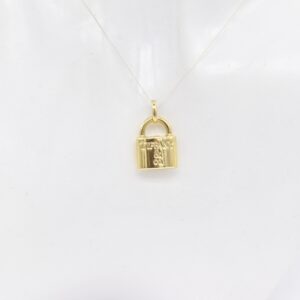 18K Padlock Charm Pendant