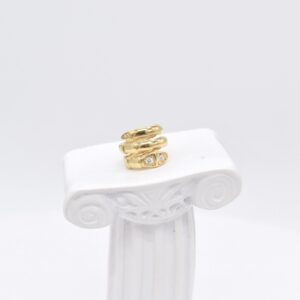 18K Serpenti CZ Coiled Snake Pendant