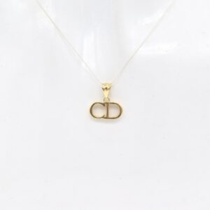 18K CD Monogram Charm Pendant