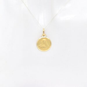 18K Virgin Mary Religious Medal Pendant