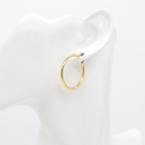 18K Simple Hoop Earrings