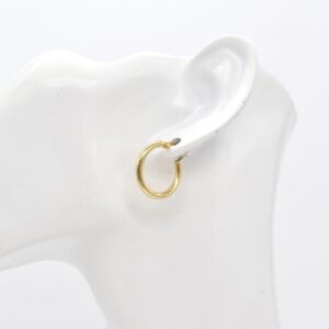 18K Simple Hoop Earrings