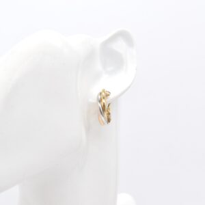 18K Trinity Clip Earrings