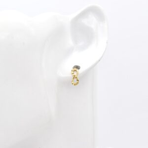 18K Diacut Infinity Stud Earrings