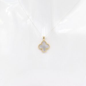 18K Mother of Pearl Clover Pendant