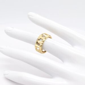 18K Double T Ring