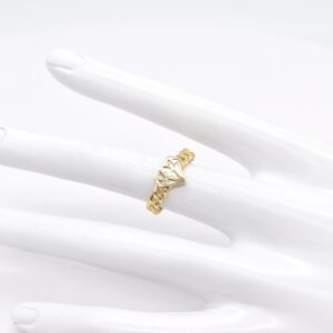 18K Diamond Shaped Cuban Ring