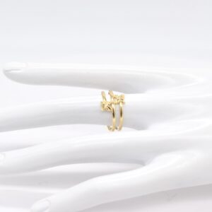 18K Two-Star Ring- Size 8