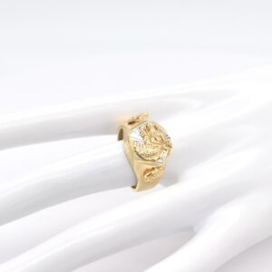 18K Two-Tone Dragon Ring-Size 9.5