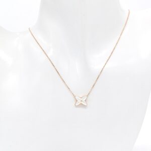 18K RG X Mother of Pearl with Diamond Necklace