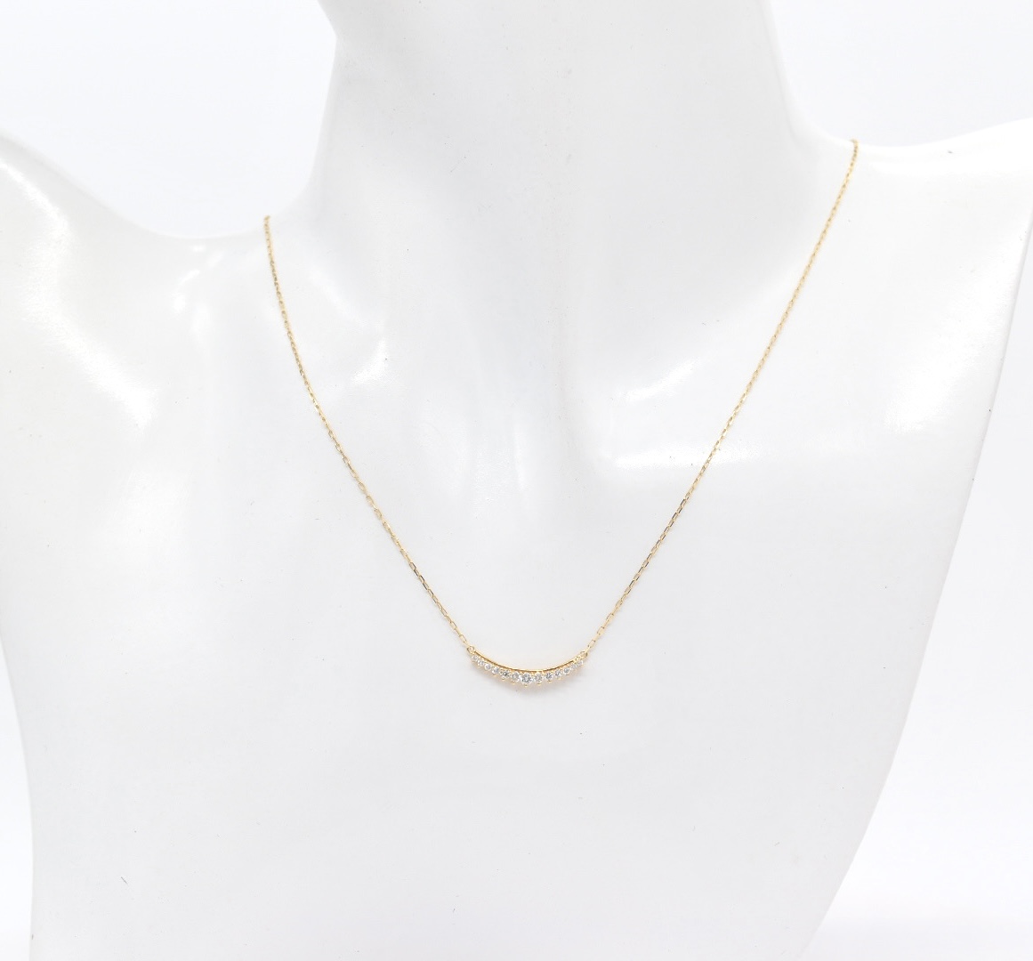 18K Smiley Natural Diamond Necklace