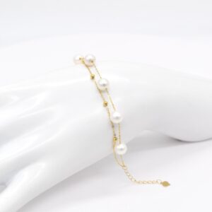 18K 5-6mm Pearl Bracelet