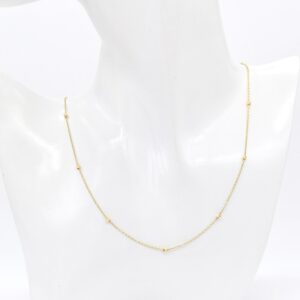 18K Beaded Station Necklace