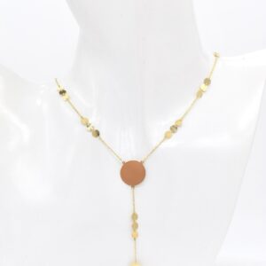 18K Flat Disc Necklace