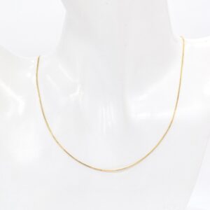 18K 1mm Box Chain Necklace