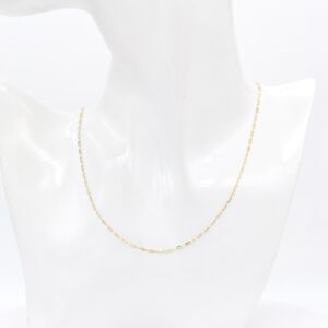 18K Micro Paper Clip Necklace