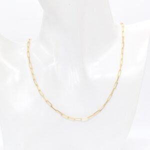 18K 2.5mm Paper Clip Necklace