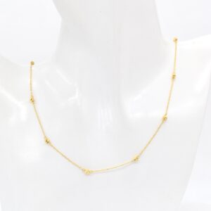 21K Beaded Station Necklace
