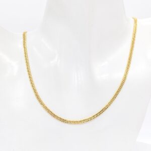 18K 3mm Curb Chain Necklace